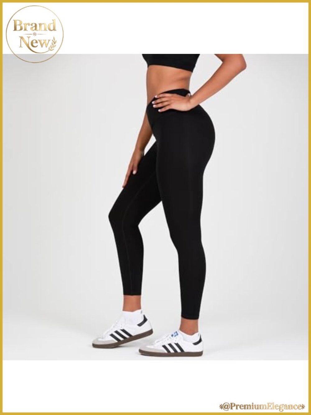 Ultraluxe Crossover High-Waist Legging 7/8 Crop 4-Way Stretch Athleisure